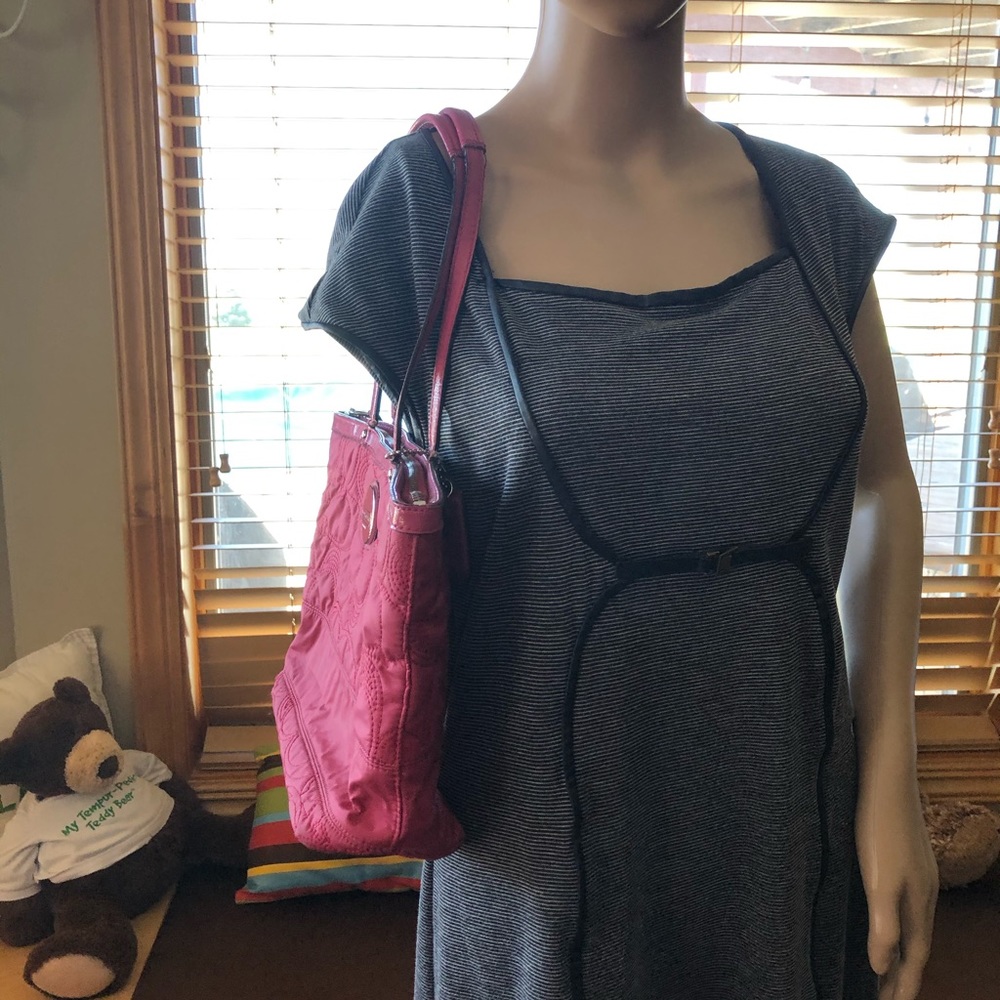 Pink Quilted Coach Purse